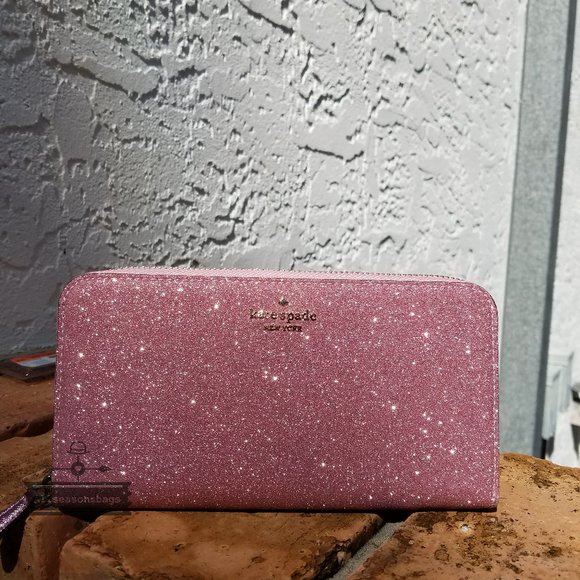 Kate Spade Lola Glitter Large Continental pink - Picture 2 of 11